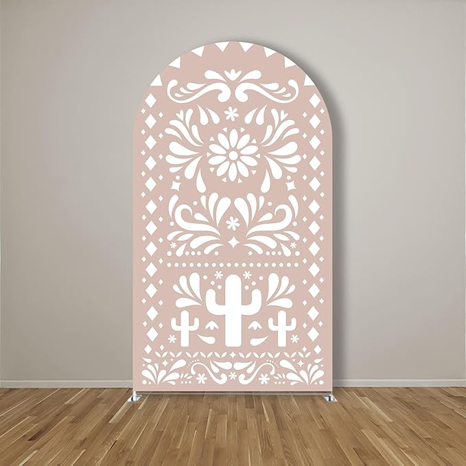 Mexico Theme Arch Stand Covers Fiesta Wedding Party Elastic Fabric Background Birthday Baptismx Baby Shower Decor Props (90x180cm(W35''H72''),G-3762)