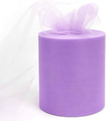6" x 200 Yards Lavender Tulle Fabric Rolls, Light Purple Spool Tulle Ribbon for DIY Tutu Skirt Wedding Decoration Baby Shower Birthday Party Backdrop Christmas Gift Wrapping Bow Craft Supplies