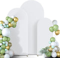 Spandex Anti Wrinkle Arch Backdrop Cover - High Elastic Fitted Arch Stand Cover Set of 3, White Round Top Chiara Backdrop for Wedding Birthday Party Garden Decor 6Ft, 6.6Ft, 7.2Ft