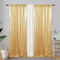 Eternal Beauty Sequin Backdrop Curtains, 2x8 Ft-2 Panels Gold Back Drop for Shimmer Photography Party Wedding Birthday Decor