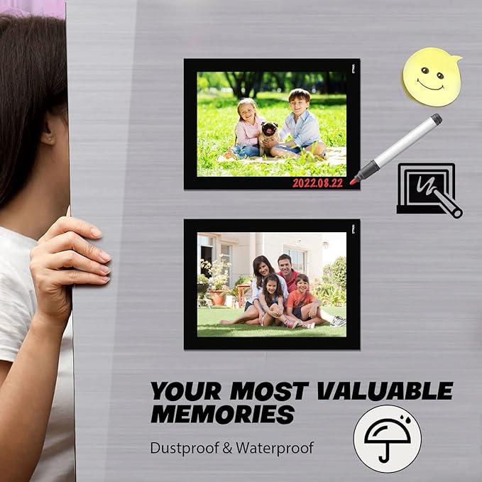 Magnetic Picture Frames 5X7 for Fridge (30 Pack),Magnets Photo Pockets/Sleeves,Decorations for Home/Office/School/Classroom/Lockers/Fridge