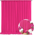 10 x 10 Feet Fuchsia Backdrop Curtain for Partie, Background Curtains for Photoshoot, Birthday, Wedding, Halloween, Thanksgiving, Christmas Day, New Year Party Decorations 5Ft x 10Ft, 2 Panels