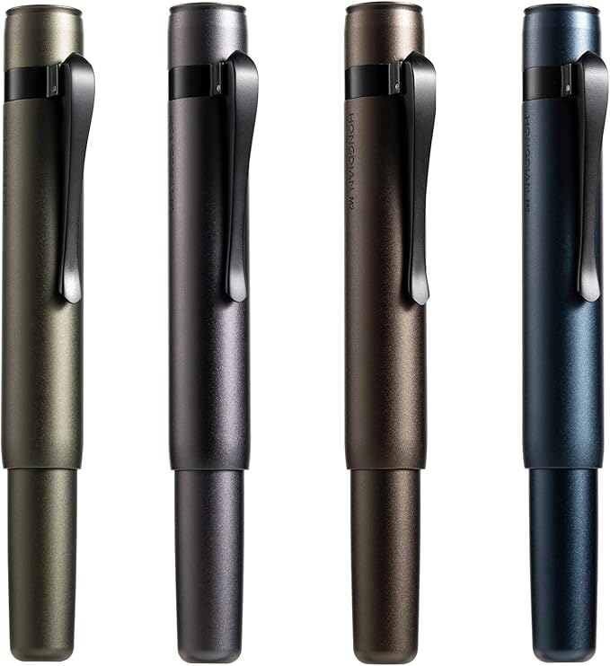 Hongdian M2 Black Forest Mini Rollerball Pen, Fine Point 0.5mm, Sleek Aluminium Pocket Pen with Black Ink Refill, Ideal for Travel & Signature (Caramel Brown)