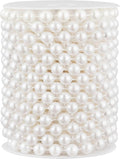 33 Feet Faux Pearl Beads Garland 10mm Craft String Pearls for Wedding Centerpiece Christmas Tree and Flowers Decoration DIY(White)
