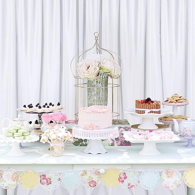 DWCN 10x8 FT White Backdrop Curtains for Parties, Photography Backdrop Drapes with Rod Pockets for Wedding Decorations Stage Birthday Family Gatherings, 2 Panels 5ft x 8ft