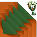 BEISHIDA 20Pcs Green and Brown Double Sided Floral Wrapping Paper Matte Waterproof Flower Bouquet Wrapping Paper for Floral Wrap Florist Packing Supplies Birthday Valentine's Christmas Gift Wrapping