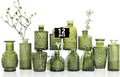 Mini Bud Vases As Wedding Centerpieces for Tables,Clear Bud Vases for Flowers,Small Flower Vases Suitable for Birthday Party,Anniversary,Wedding Reception,Baby Shower (Green, 12PCS)