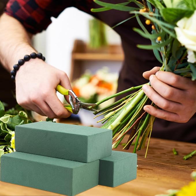CCINEE 8 Pcs Floral Foam Bricks,Mini Florist Flower Foam Green Blocks Supplies for Fresh and Artificial Flower Arrangements Crafts DIY (Pack of 2)