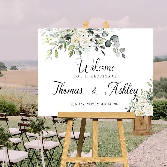 Personalized Wedding Welcome Sign, Rustic Wedding Decorations For Ceremony, Wedding Memorial Sign, Wedding Entrance Sign, Welcome Sign For Wedding Entrance