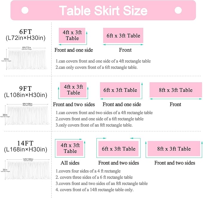 14ft Champagne Table Skirt Tulle Wedding Table Cloth Elegant Tutu Table Skirt Cover for Birthday Party Baby Shower Dessert Buffet Banquet Table Decorations