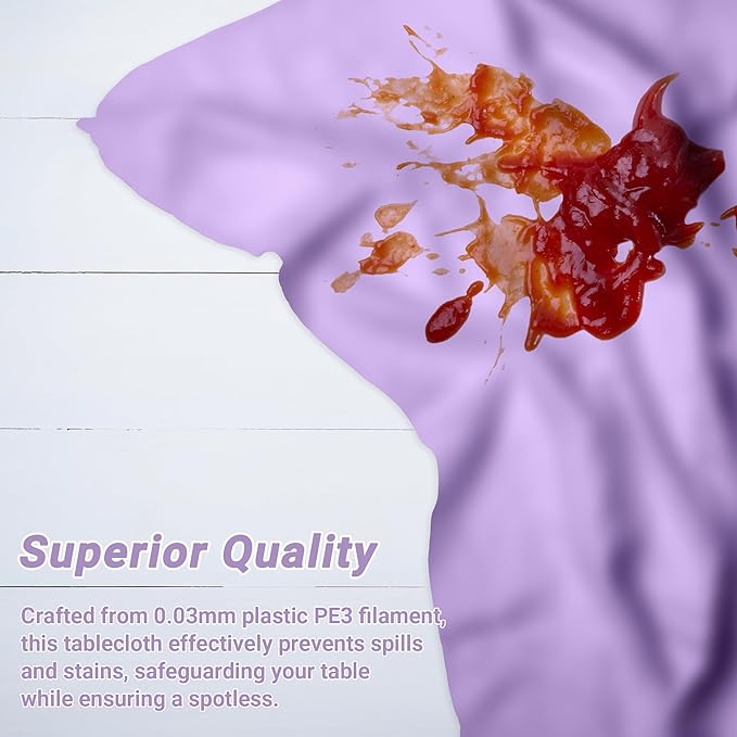 QZYL 4 PCS Plastic Table Cloth Disposable, 54x108 Inches Leakproof Rectangle Tablecloth, Heavy-Duty for Restaurant Party Decorations, Outdoor Picnic Tablecloth Congratulations Decorations