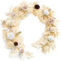 Ling's moment 5FT Artificial Flower Garland Fake Rose Eucalyptus Garland Arch Flowers Vine for Wedding Party Backdrop Home Table Centerpieces Decorations