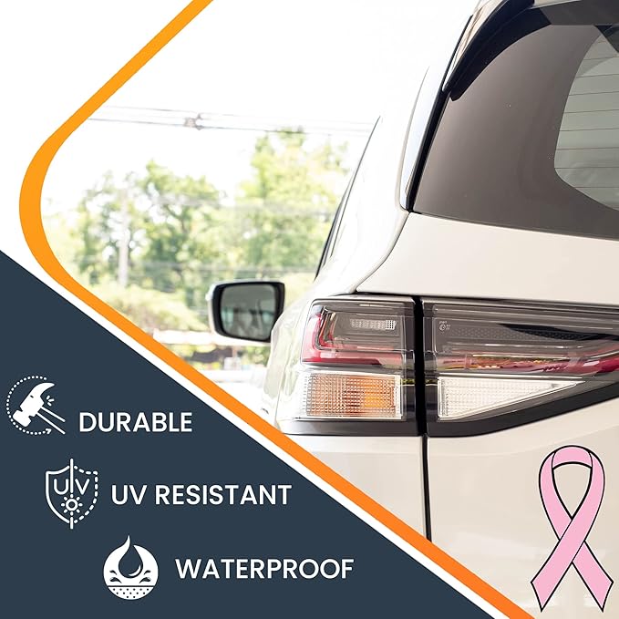 Magnet Me Up Support Breast Cancer Awareness Month, Pink Ribbon Magnet Decal, 3.5x7 Inches, Heavy Duty Automotive Magnet for Car Truck SUV, Any Magnetic Surface, Great Gift Idea, Crafted in USA