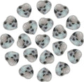 PATIKIL 20 Pcs Natural Heart Shaped Crystal Stone, 0.6 Inch Mini Polished Love Gemstone Crystal, Pocket Rock Engraved Worry Stones for Women Gifts Meditation, Tianshan Blue