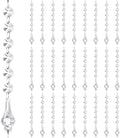 Nuenen 100 Pcs Acrylic Hanging Crystals for Centerpieces Chandelier Clear Crystal Garland Strands Ornament Acrylic Clear Beads Prisms Pendant for Christmas Tree Window Home Decoration(Lantern)