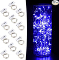 CYLAPEX 12 Pack Blue Fairy Lights String Battery Operated Fairy Lights Starry String Lights on 3.3ft/1m Silvery Copper Wire DIY Christmas Decoration Costume Wedding Party Halloween Easter
