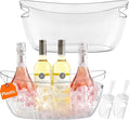 Ice Buckets for parties Wine Bucket, Clear Acrylic 5.5 Liter Plastic Tub for Drinks and Parties, Food Grade, Perfect for Wine, Champagne or Beer Bottles (2Pcs)