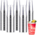 Goodluck 100PCS 10oz Plastic Cups for Party, Disposable Silver Plastic Cups, Cocktail Glasses for Wedding Thanksgiving, Christmas, and Parties