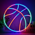 Wanxing Basketball Neon Sign with RGB Sports Neon Lights with Dynamic LED Basketball Wall Althtic Decor in College Room Light Up Themed Gym Gift for Teens in Christmas Party