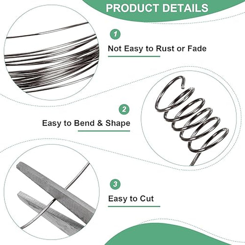 0.8 mm/20 Gauge Copper Wire for Jewelry Making, 7.5FT Copper Beading Craft Wire for Jewelry/Weaving/DIY Crafting/Planting, Color-Retaining [2.3 M, Metallic Black]