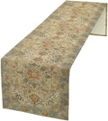 Vintage Boho Floral Table Runner, Rustic Country Farmhouse Yellow Blue Retro Flower Pattern for Home Kitchen Table Decor Dining Coffee Room Party Decor 13x36in