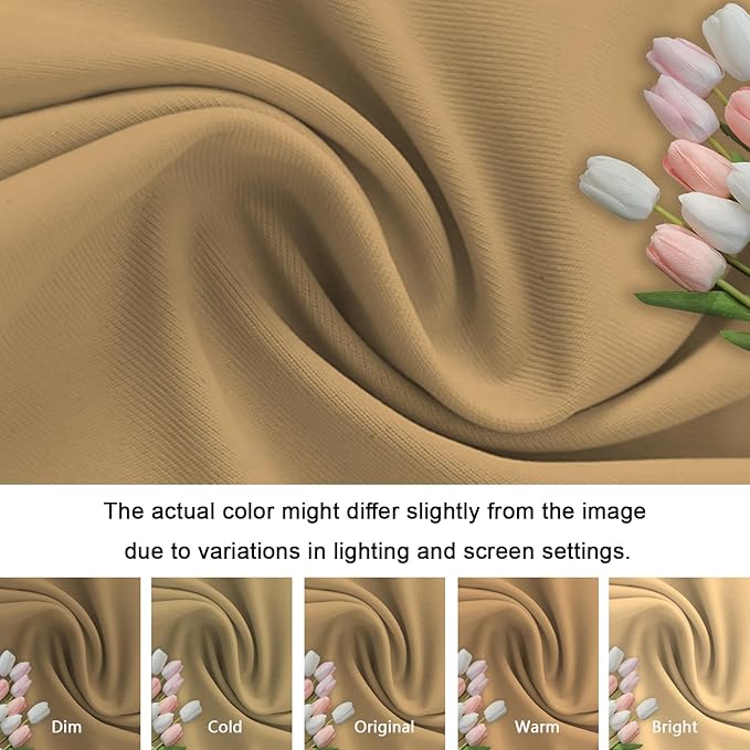Khaki Arch Cover 4FT Brown Spandex-Arch-Cover Round Top Wedding Chiara Arched Cover Tan Arches Frame Covers Double Sided Backdrop Panels for Baby Shower Birthday Party Balloon Decoration