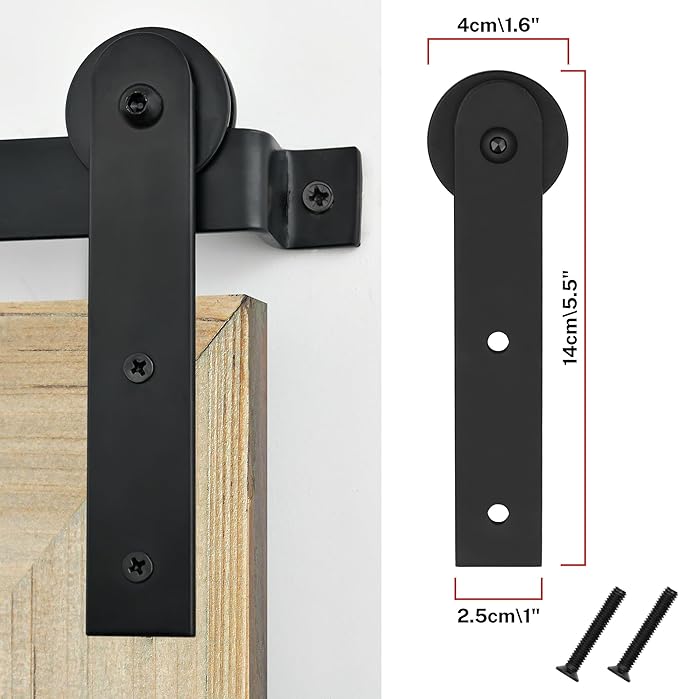 COGOOD Farmhouse Barn Door Mirror - 21" x 30" Rustic Wood Framed Wall Mirror for Bathroom, Living Room, Entryway Wall Decor (Burlywood)