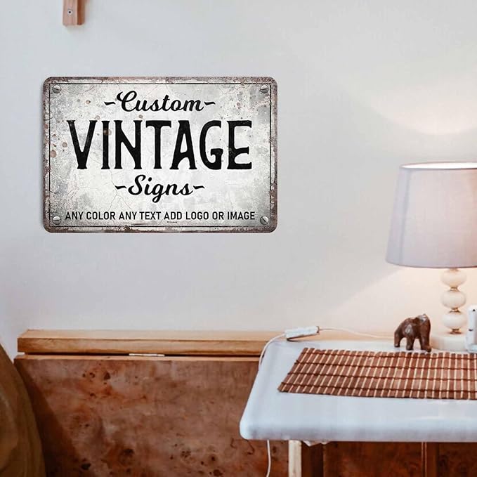 D-Story Personalized Metal Sign, 12.0 inches x 8.0 inches, Modern Decorative Signage, Custom Text, Rust and Fade Resistant, Office, Home, Delivery Signs