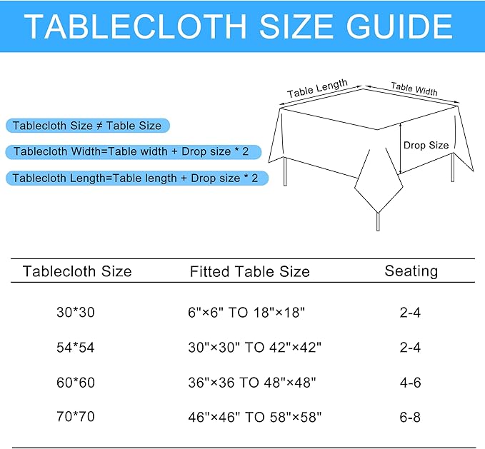 Hiasan Faux Linen Square Tablecloth - Wrinkle and Stain Resistant Washable Table Cloth for Kitchen Dining Room Holiday Table Cover for Party Dinner, Beige, 54 x 54 Inch