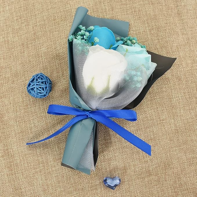 TONIFUL 3/8 Inch x 100yds Royal Blue Satin Ribbon Thin Solid Fabric Ribbons Roll for Gift Wrapping Invitation Floral Hair Balloons Craft Party Wedding Decoration Valentine's Day Bouquet