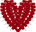 50pcs 3-1/2" Red Satin Ribbon Bows with Twist Ties Giant Bows for Christmas Holiday Gift Packing&Wrapping (Red)