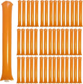 48pcs Round Head Boom Sticks Thunder Sticks Cheering Sticks Team Spirit Plastic Cheerleading Spirit Stick Clapper Inflatable Noise Maker Sports Supply (Orange)