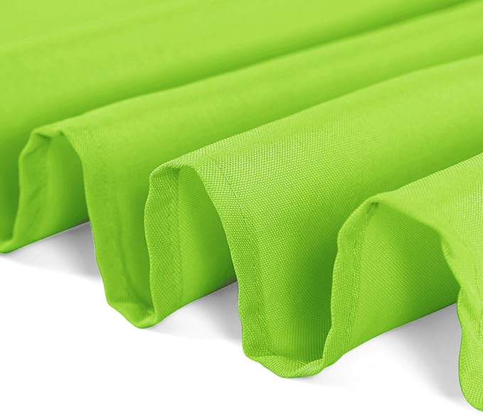 Cupuamon 108 inch Round Tablecloth Washable Polyester Table Cloth Decorative Table Cover for Wedding Party Dining Banquet（108 inch,Apple Green）