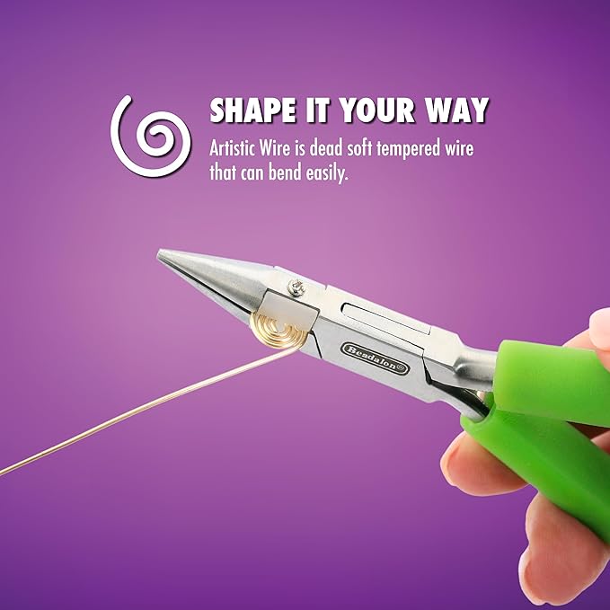 Artistic Wire, 28 Gauge Silver Plated Tarnish Resistant Colored Copper Craft Wire, Silver Blue, 40 yd