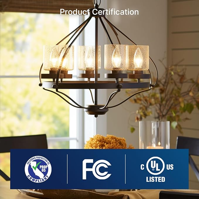 FLSNT 60W Equivalent LED Chandelier Light Bulbs, Dimmable LED B11 E12 Candelabra Base Bulbs, 3000K Warm White, 500LM, 12 Pack