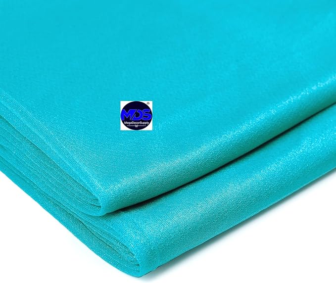 MDS 25 Pack 10ft Chiffon Table Runner 29 x 120 Inches Sheer Wedding Runner Romantic Rustic Table Runner for Wedding Decorations, Birthday Parties, Bridal Shower Party Arch Decor - Peacock Blue
