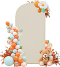 Wedding Arch Cover 5FT Arch Backdrop Cover Spandex Fitted Arch Cover for Round Top Chiara Backdrop Stand Covers for Wedding Birthday Party Baby Shower Banquet Ceremony Decoration