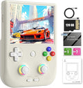 RG406V Handheld Game Console Preloaded Games RG 406V 4-inch IPS Multi-touch Screen Retro Game Console 128G UFS2.2 Android 13 Retro Emulator RG406V 5500mAh Battery 1080p DP WIFI Bluetooth Beige White