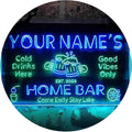 ADVPRO Personalized Your Name Custom Home Bar Beer Established Year Dual Color LED Neon Sign Green & Blue 16 x 12 Inches st6s43-p1-tm-gb