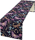 Moth Table Runner, Boho Aesthetic Moth Magic Table Runner for Home Kitchen Dining Party Indoor Outdoor Decoration 13x36 Inch