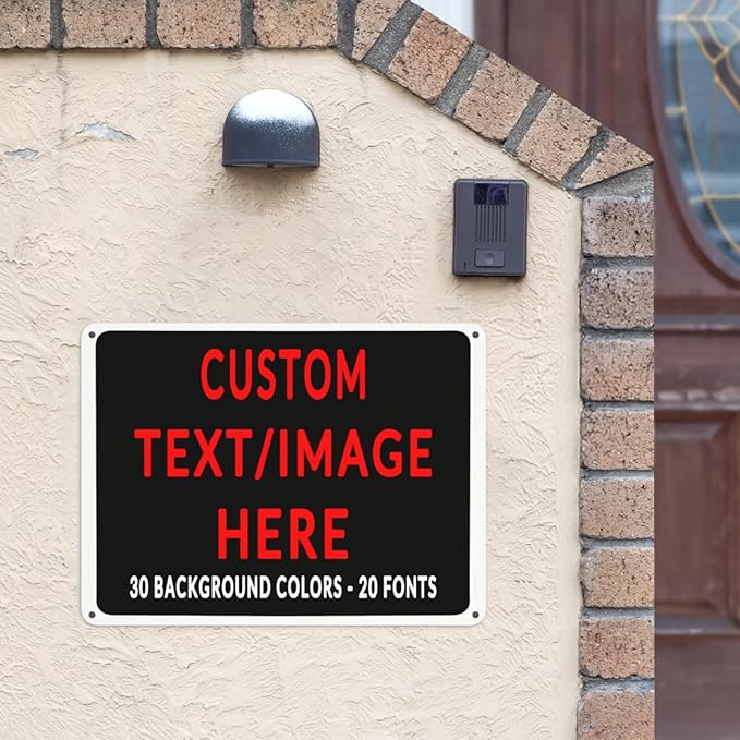 Custom Sign Personalized Custom Metal Sign, Customize For Office, Business, Workplace, Office, Home, Delivery Signs 12x16