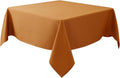 Biscaynebay Fall Tablecloth Textured Fabric Square Tablecloths 60x60 Inch, Bronze Thanksgiving Autumn Harvest Water Resistant Fabric Tablecloths for Kitchen, Dining, Wedding, Parties Machine Washable