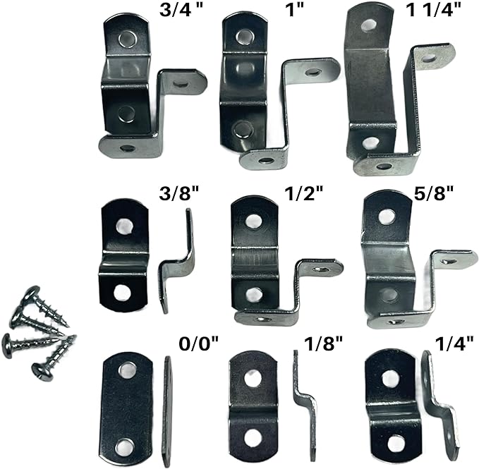 Canvas Clips for Picture Framing screws included 15 per pack ( Choose your offset size ) by E.H.C. (1/2" offset)
