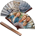 Decorative Folding Fans Personalized Fans Custom Fans Handheld Clack Fans for Line Dancing Customized with Picture Text, Fans Foldable for Line Dancing Wedding Saloon Cosplay Party Props