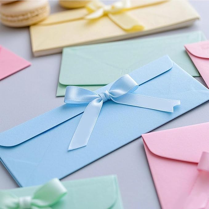 3/8" 6 Colors X 25 Yards Light Rainbow Satin Ribbon,150 Yards Assorted Colors Satin Ribbons for Flower Bouquet,Ribbons for Gift Wrapping Happy Birthday Party Decorations