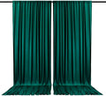 2 Panels Deep Green Backdrop Curtain, 10 x 7 Feet Background Curtains for Parties, Weddings, Baby Showers, Bachelorette Halloween, Christmas Birthday Party Photoshoot Backdrop Curtains Decorations