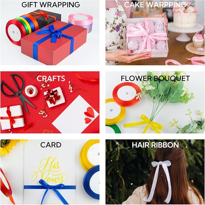 3/8 Inch 25 Yards Satin Ribbon Light Purple, Solid Color Fabric Ribbon for Gift Wrapping, Wedding, Polyester Gift Ribbon for Birthday Party Decoration, Craft, Hair, Floral, Sewing