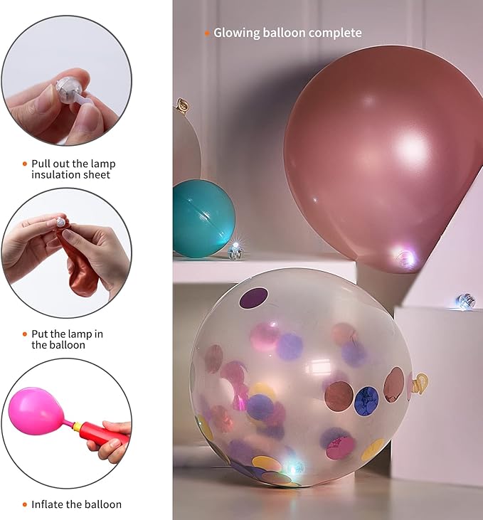 Aogist 100pcs Green Balloon Light, Long Standby Time Waterproof Mini Ball Light, Round LED Lamp for Paper Lantern Balloon Party,Wedding,Birthday,Festival,St. Patrick's Day and Christmas Decorative
