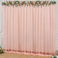 10x10ft Peach Tulle Backdrop Curtain for Parites, Sheer Backdrop Curtains for Wedding Baby Shower Birthday Party Photo Shoot Decorations