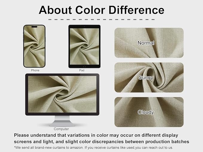 Vision Home Sand Pinch Pleated Semi Sheer Curtains Textured Linen Blended Light Filtering Window Curtains 108 inch for Living Room Bedroom Pinch Pleat Drapes with Hooks 2 Panels 9ft 40" Wx108 L